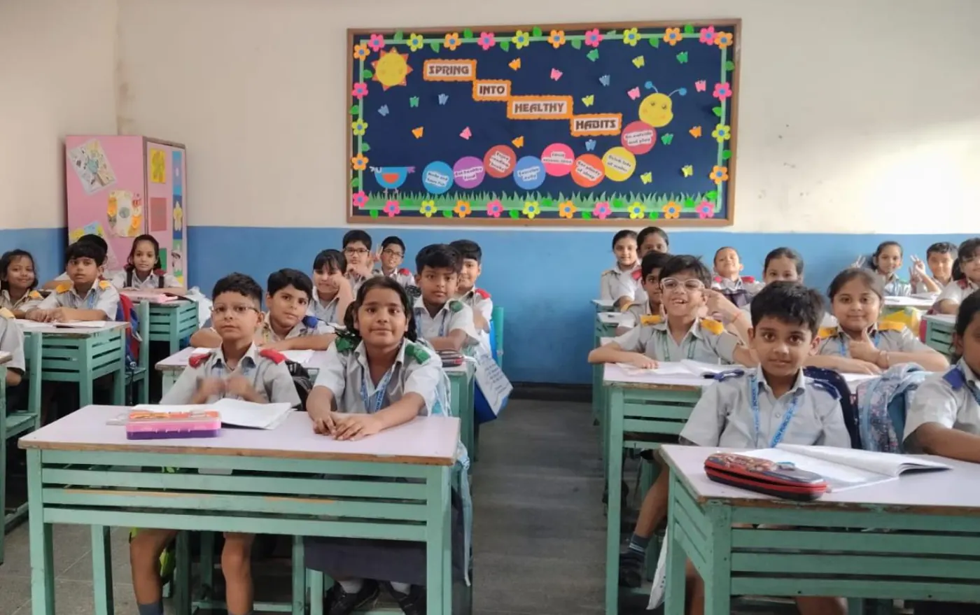 Classroom full of school children at their desks